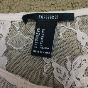 Forever 21 Tops - Long sleeve blush lace crop top Forever 21 Tops - Long sleeve blush lace crop top